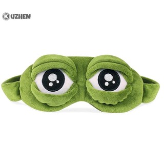 Kuzhen Mặt Nạ Che Mắt Ngủ Thư Giãn Hình Ếch 3d Buồn Ngủ Du Lịch