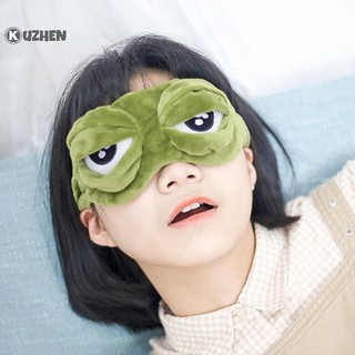 Kuzhen Mặt Nạ Che Mắt Ngủ Thư Giãn Hình Ếch 3d Buồn Ngủ Du Lịch
