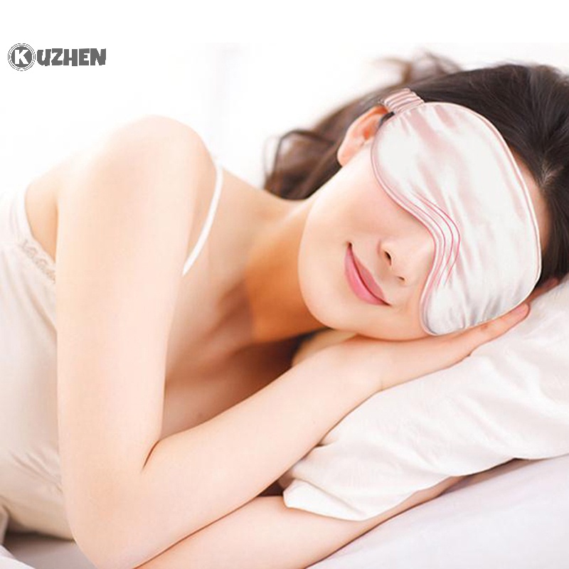 Kuzhen Miếng Che Mắt Ngủ Hai Mặt Bằng Lụa Nguyên Chất Tốt Cho Sức Khỏe