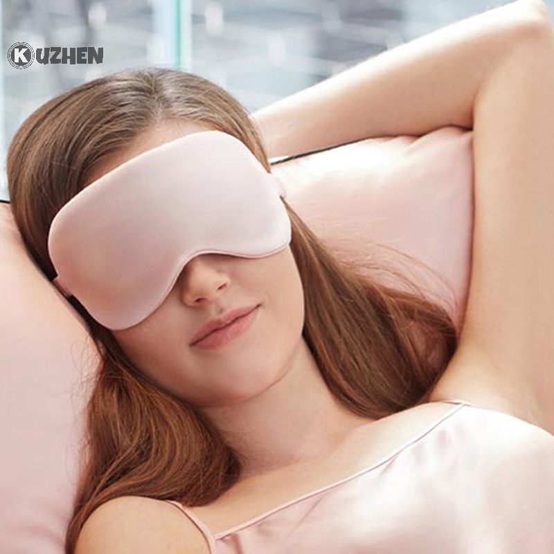 Kuzhen Miếng Che Mắt Ngủ Hai Mặt Bằng Lụa Nguyên Chất Tốt Cho Sức Khỏe