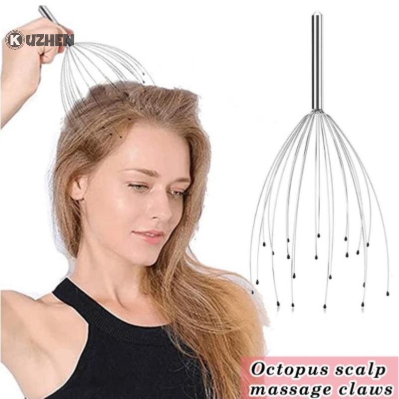 Cây Lăn Mát Xa Da Đầu Kèm 20 Kẹp Móng Vuốt Giúp Thư Giãn Sâu