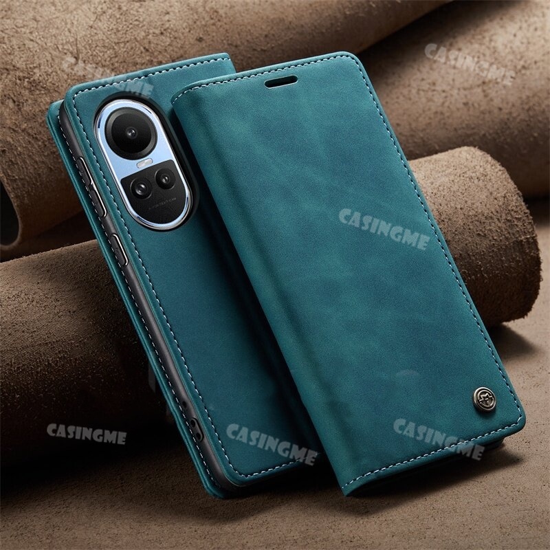 Bao Da pu Điện Thoại Nắp Lật Kèm Ngăn Đựng Thẻ Chống Sốc Cho oppo reno 10 5g reno10 pro reno10pro 10pro + + plus 5g Ốp