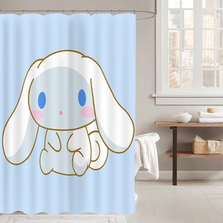 Cinnamoroll Polyester Chống Thấm Nước Màn Tắm Sanrio Hoạt Hình Dễ Thương Phòng Tắm Trang Trí Màn Tắm Vải Trang Trí Phòng Tắm Bộ Có Móc