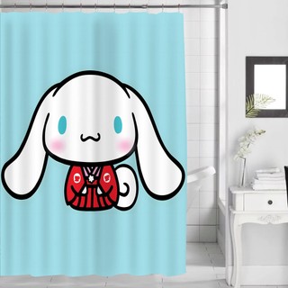 Cinnamoroll Polyester Chống Thấm Nước Màn Tắm Sanrio Hoạt Hình Dễ Thương Phòng Tắm Trang Trí Màn Tắm Vải Trang Trí Phòng Tắm Bộ Có Móc
