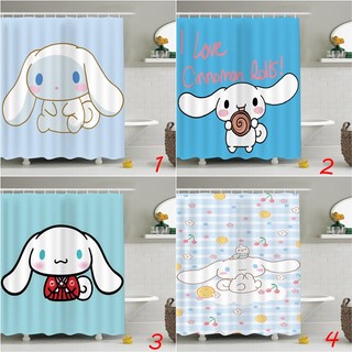 Cinnamoroll Polyester Chống Thấm Nước Màn Tắm Sanrio Hoạt Hình Dễ Thương Phòng Tắm Trang Trí Màn Tắm Vải Trang Trí Phòng Tắm Bộ Có Móc