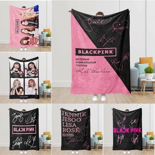 Chăn flannel Blackpink mềm mại cho giường, điều hòa, ngủ văn phòng - Jisoo, Jennie, Rosé, Lisa