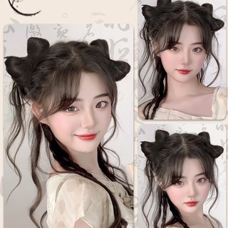 Tóc Giả Nơ Xoăn Nhẹ Lơi 20cm, Tóc Nơ Giả Y2K phong cách Hàn Quốc Ngọt Ngào Hamin Store