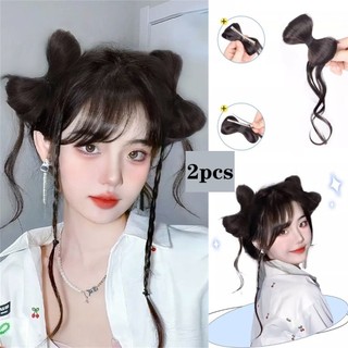 Tóc Giả Nơ Xoăn Nhẹ Lơi 20cm, Tóc Nơ Giả Y2K phong cách Hàn Quốc Ngọt Ngào Hamin Store