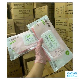 Găng tay cao su, Hộp 30 găng tay làm bếp nấu ăn, Găng tay rửa bát siêu dai không mùi dùng lại nhiều lần GD748-Gang30