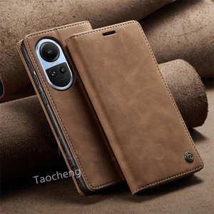 Ốp Lưng Cho Oppo Reno 13 12 F 10 Pro Reno10Pro 5G 2023 2024 Khe Cắm Thẻ Vỏ Điện Thoại PU Sang Trọng Ví Da Flip Cover Giá Đỡ Kinh Doanh