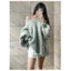 Áo sweater Dệt Kim Mềm Mại Dáng Rộng Cổ Chữ v Thời Trang Thu Đông Cho Nữ
