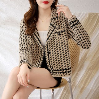 Z Áo Khoác cardigan Dệt Kim Dáng Rộng Thời Trang Thu Đông Cho Nữ