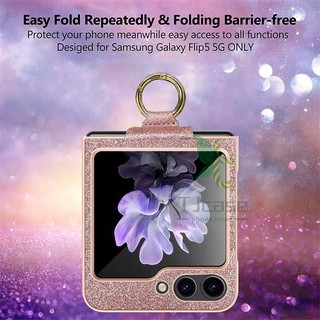 Bao Da Điện Thoại Đính Kim Tuyến Cho samsung galaxy z flip 5 Ốp