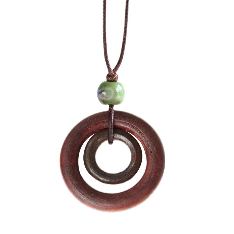 Ppy Vòng Tròn Mặt Dây Chuyền Vòng Cổ Vintage Áo Len Dài Dây Chuyền Trang Sức Handmade