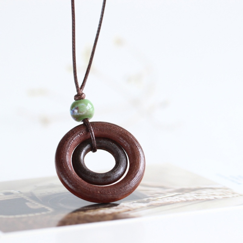 Ppy Vòng Tròn Mặt Dây Chuyền Vòng Cổ Vintage Áo Len Dài Dây Chuyền Trang Sức Handmade