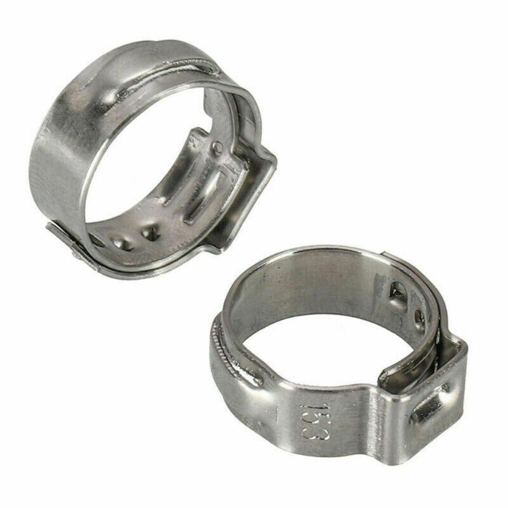 HOBBYIN 10 Kẹp Ống 5.3-31mm, thép không gỉ 304, điều chỉnh, tai đơn, bộ phân loại ống tròn