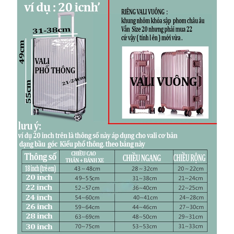 Áo trùm vali nam nữ 3D size 20-28 inch M.E.N mẫu mới [DEAL SỐC]