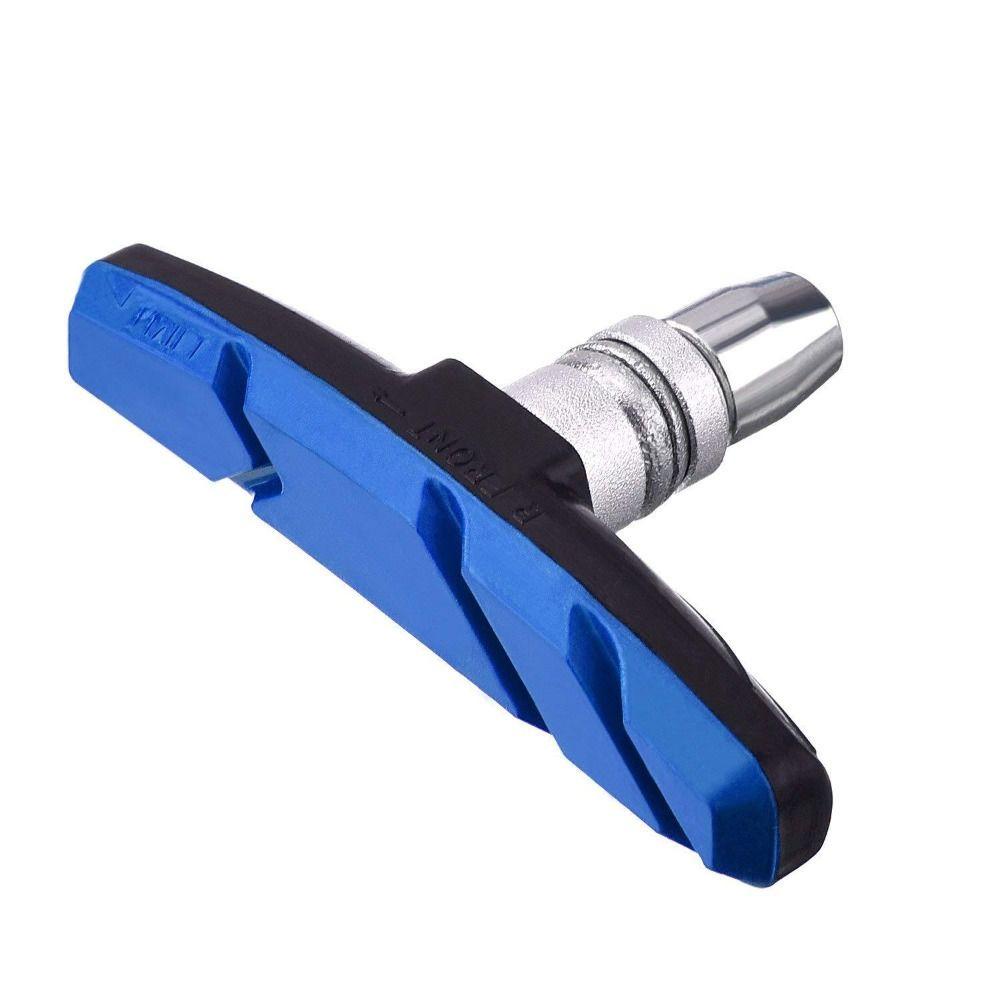 MONOSTYLE 1 Cặp Má Phanh Xe Đạp V, Má Phanh Im Lặng Xe Đạp Bền Lâu Dài, Hiệu Suất Cao Su Tốt + Kim Loại 3 Màu Má Phanh Cao Su Thiết Bị Cưỡi