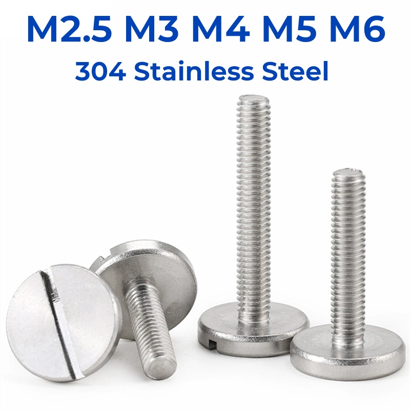 Bu Lông Đầu Dẹt Hình Trụ Cỡ Lớn Bằng Inox 304 m2.5 m3 m4 m5 m6 Chuyên ...