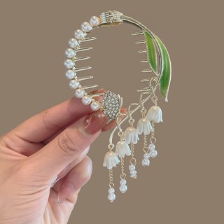 Kẹp Tóc Hoa lan chuông Phong Cách Retro cho nữ phụ kiện tóc