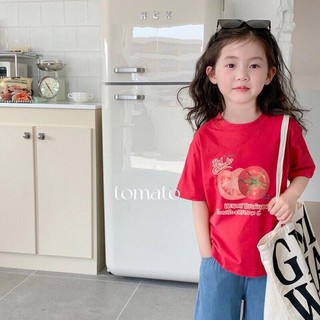 AT5-[tomnaukids] Áo thun cộc tay bé gái vải cotton dễ thương - Size 9-40Kg
