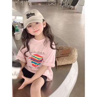 AT6-M-[tomnaukids] Áo thun cộc tay bé gái vải Cotton tay phối lai nhẹ cực xinh - Size 9-40Kg