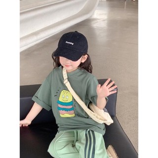 AT6-M-[tomnaukids] Áo thun cộc tay bé gái vải Cotton tay phối lai nhẹ cực xinh - Size 9-40Kg