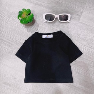 AT15-[tomnaukids] Áo thun cộc tay croptop cho Bé gái vải Zip cotton - Size 6-30Kg