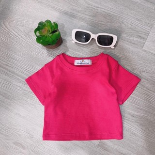 AT15-[tomnaukids] Áo thun cộc tay croptop cho Bé gái vải Zip cotton - Size 6-30Kg