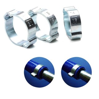 HIGHVIEWLS 10 Cái Kẹp Ống dẫn động Giun cố định, Bộ phân loại tai đôi mạ kẽm có thể điều chỉnh, dùng cho ống nước Hoop
