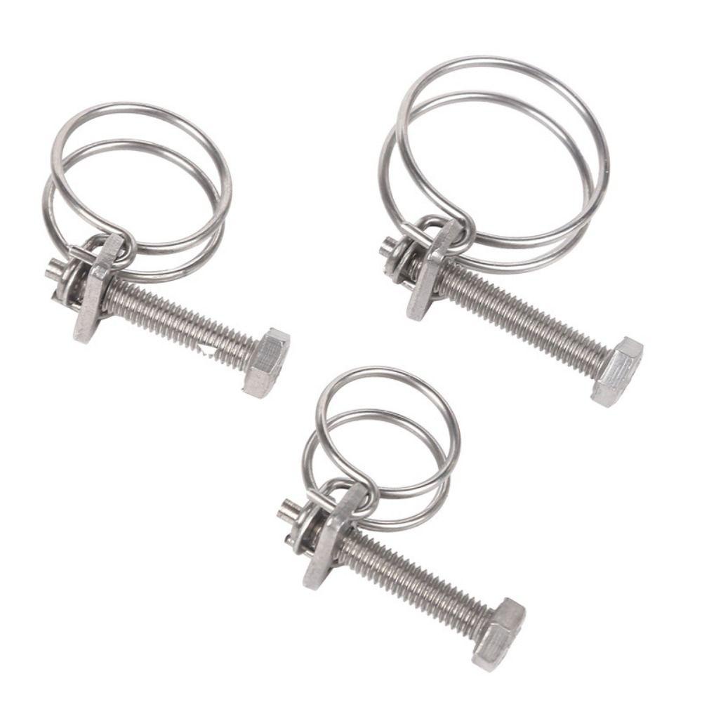 Kẹp ống YUUKII 1Pc, thép không gỉ 304, kẹp tròn hai dây cho ống nước/thông gió