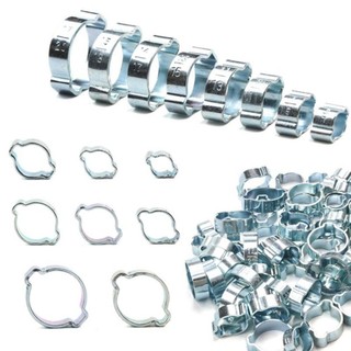 HIGHVIEWLS 10 Cái Kẹp Ống dẫn động Giun cố định, Bộ phân loại tai đôi mạ kẽm có thể điều chỉnh, dùng cho ống nước Hoop