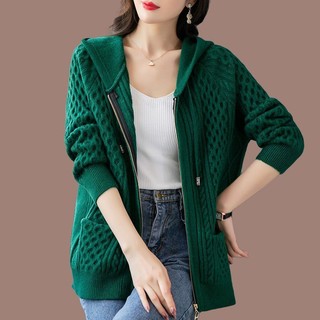 Áo Khoác cardigan Có Khóa Kéo Dáng Rộng Ngắn Phong Cách Mới Thời Trang Xuân Thu 2023