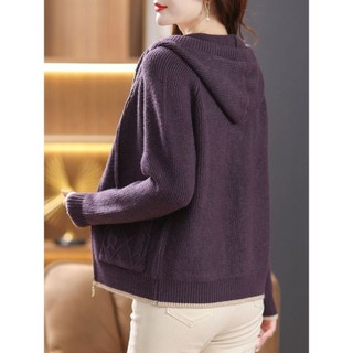Áo Khoác cardigan Dệt Kim Dày Có Khóa Kéo Thời Trang Xuân Thu Hàng Mới 2023