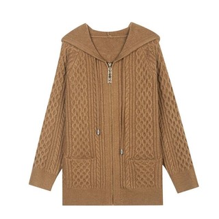 Áo Khoác cardigan Có Khóa Kéo Dáng Rộng Ngắn Phong Cách Mới Thời Trang Xuân Thu 2023