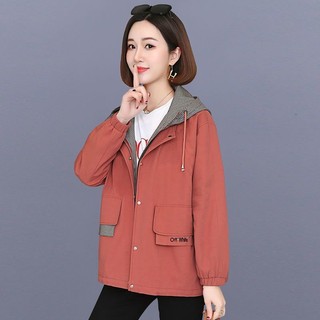 Áo Khoác Chống Gió Có Mũ Trùm Dáng Rộng Phong Cách Hàn Quốc Thời Trang Mùa Thu 2023 Mới Cho Nữ