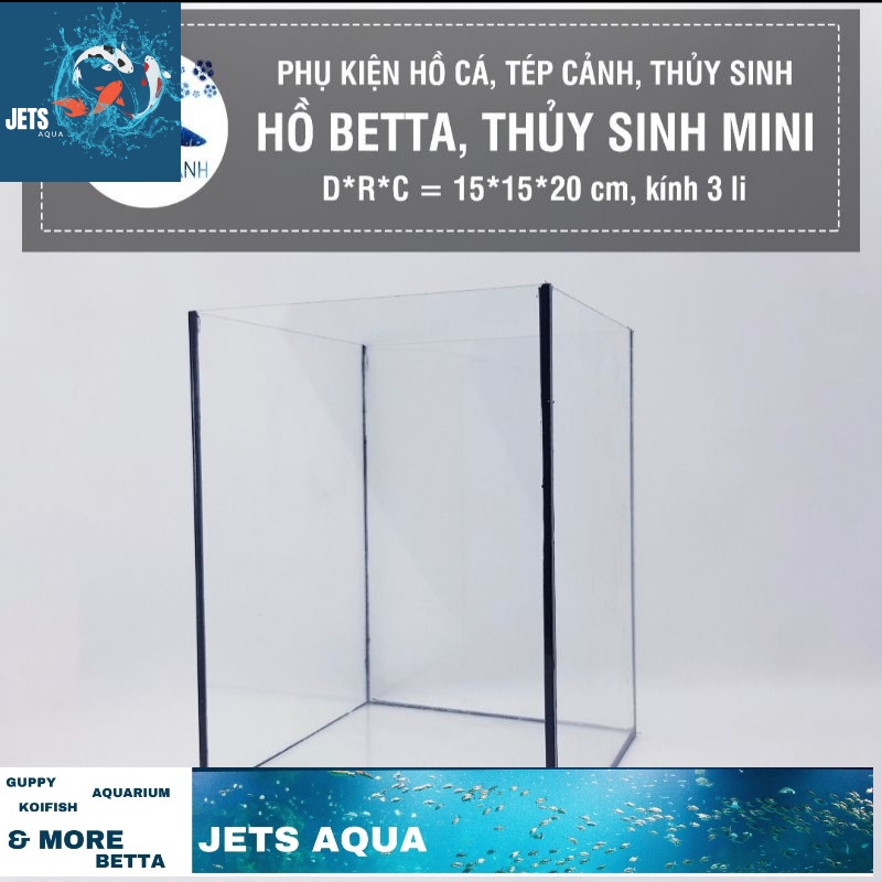 Hồ betta , hồ thủy sinh mini 18*12*15 - hoàn tiền khi bễ vỡ | Shopee ...