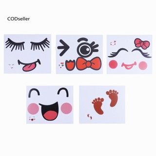 Set 2 Miếng Dán Bụng Biểu Cảm Hoạt Hình Dễ Thương Cho Phụ Nữ Mang Thai