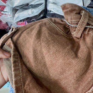 Q51- Quần short jean bò bé gái KÈM XÍCH cá tính - Size 9-30Kg