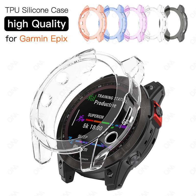 Ốp Bảo Vệ TPU Cho Garmin Fenix 7s 7x 7 Đồng Hồ Thông Minh Trong Suốt Nhiều Màu Sắc Mềm Bảo Vệ Vỏ Phụ Kiện