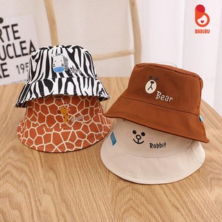 Mũ vành Bucket thêu hình động vật đáng yêu cho bé