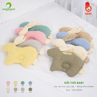 Gối lõm sơ sinh Anminaza cho bé chất liệu sợi tre Microfiber