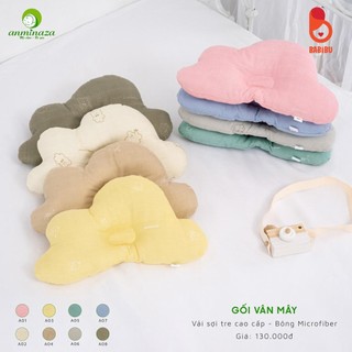 Gối lõm sơ sinh Anminaza cho bé chất liệu sợi tre Microfiber