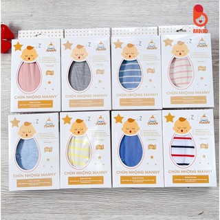 Nhộng chũn, quấn chũn Manny cho bé chất liệu cotton giúp bé ngủ ngon sâu giấc