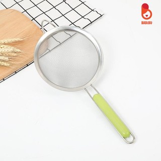Rây lọc cháo inox cán xanh cao cấp 12cm, 14cm, 16cm