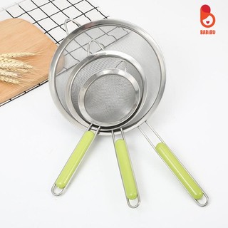 Rây lọc cháo inox cán xanh cao cấp 12cm, 14cm, 16cm