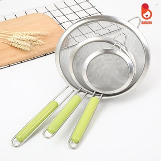 Rây lọc cháo inox cán xanh cao cấp 12cm, 14cm, 16cm