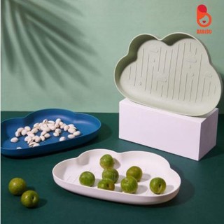 Khay đựng chén đĩa ăn dặm, khay hình đám mây cho bé