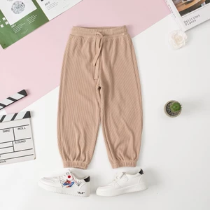 Quần nhung trơn màu bé gái LITIBABY chun, bo gấu size 13kg - 25kg