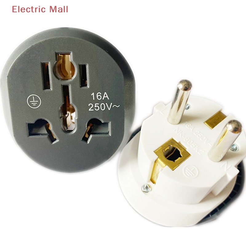 1 Phích Cắm Điện Chuyển Đổi eu 16a usto eu us uk cn Sang eu Tiện Dụng
